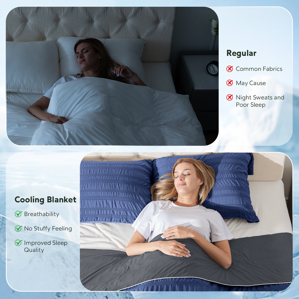 GEMBED Summer Cooling Blanket – Double-Sided, Lightweight & Breathable Blanket for Hot Sleepers, Ideal for Bed, Couch, or Sofa