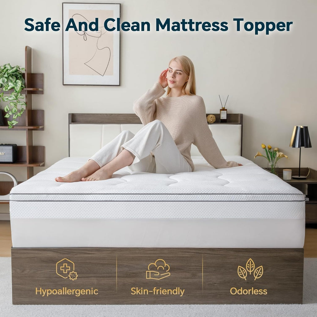 GEMBED Firm Memory Foam Mattress Topper