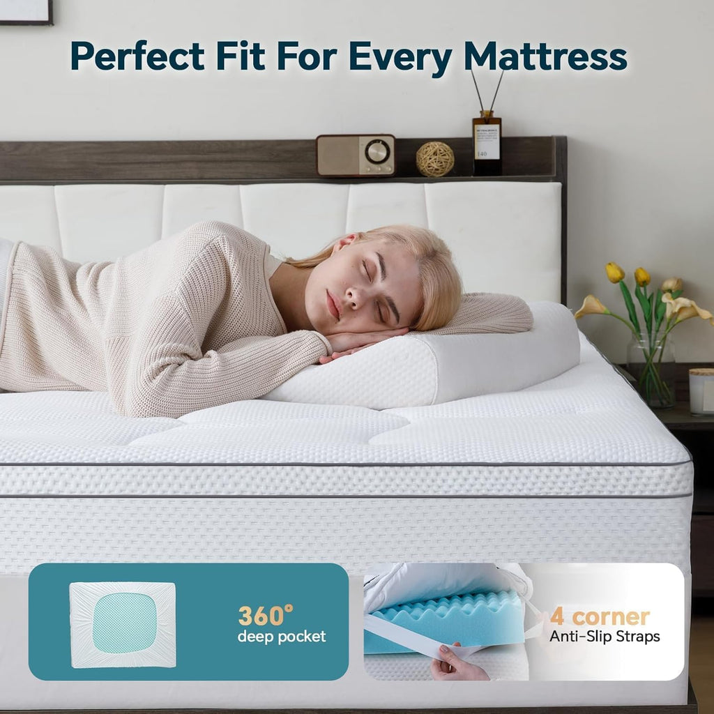 GEMBED Firm Memory Foam Mattress Topper