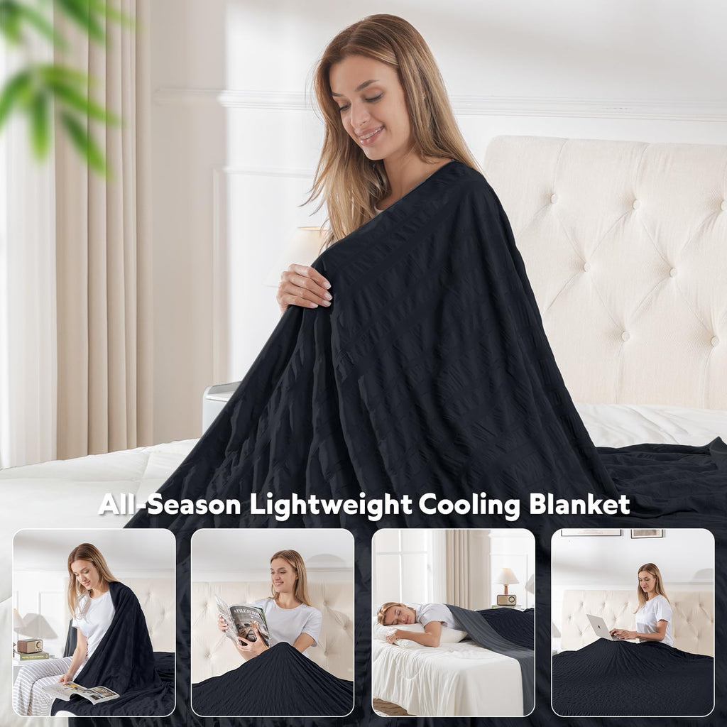 GEMBED Summer Cooling Blanket – Double-Sided, Lightweight & Breathable Blanket for Hot Sleepers, Ideal for Bed, Couch, or Sofa